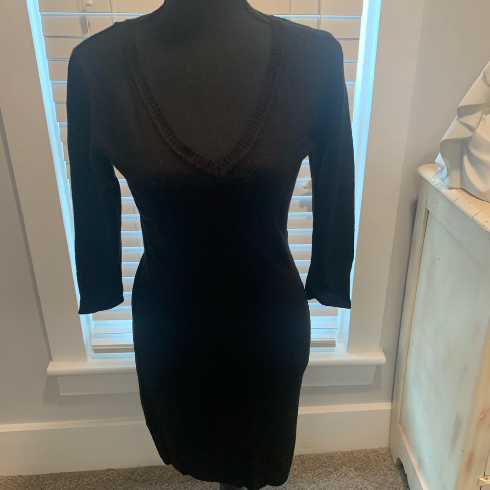 Black sweater dress